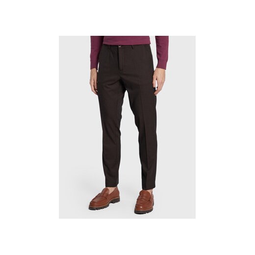 Casual Friday Spodnie materiałowe Phillip 2.0 20504512 Brązowy Slim Fit ze sklepu MODIVO w kategorii Spodnie męskie - zdjęcie 168647556