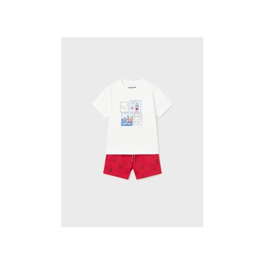 Mayoral Komplet t-shirt i spodenki 1647 Kolorowy Regular Fit ze sklepu MODIVO w kategorii Komplety niemowlęce - zdjęcie 168647609