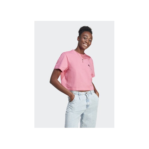adidas T-Shirt IJ8742 Różowy Loose Fit ze sklepu MODIVO w kategorii Bluzki damskie - zdjęcie 168648166