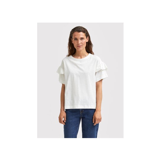 Selected Femme T-Shirt Rylie 16079837 Biały Regular Fit Selected Femme M MODIVO