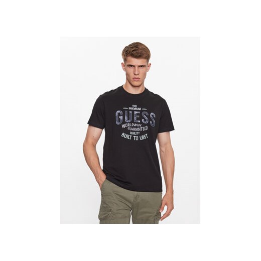 Guess T-Shirt M3BI41 K8FQ4 Czarny Regular Fit ze sklepu MODIVO w kategorii T-shirty męskie - zdjęcie 168648635