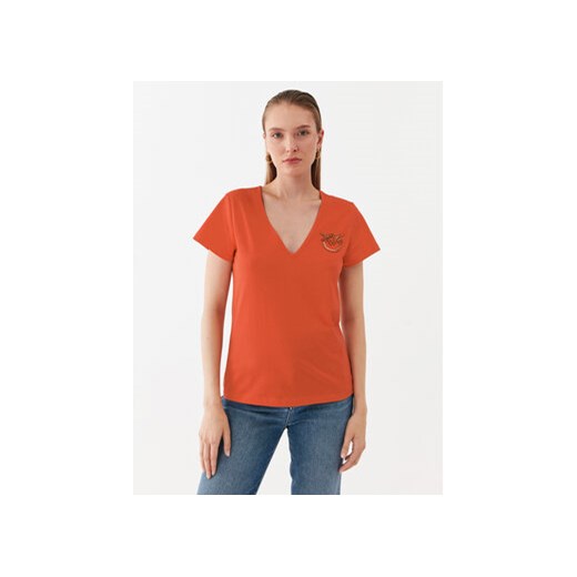 Pinko T-Shirt 100372 A0MA Pomarańczowy Regular Fit ze sklepu MODIVO w kategorii Bluzki damskie - zdjęcie 168648689