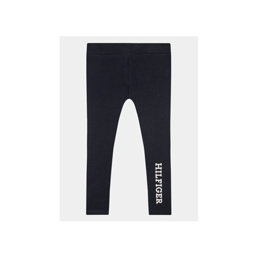 Tommy Hilfiger Legginsy KG0KG07410 D Granatowy Slim Fit ze sklepu MODIVO w kategorii Spodnie dziewczęce - zdjęcie 168648996