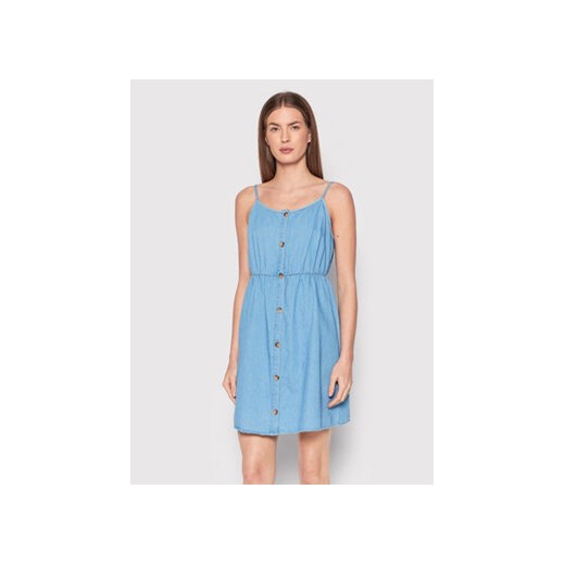 Vero Moda Sukienka letnia Flicka 10244708 Niebieski Regular Fit ze sklepu MODIVO w kategorii Sukienki - zdjęcie 168649375