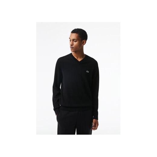Lacoste Sweter AH1951 Czarny Regular Fit ze sklepu MODIVO w kategorii Swetry męskie - zdjęcie 168649526
