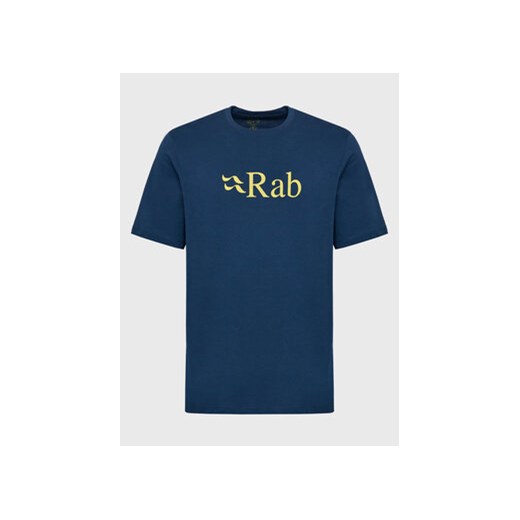 Rab T-Shirt Stance Logo Tee QCB-08-DI Granatowy Regular Fit ze sklepu MODIVO w kategorii T-shirty męskie - zdjęcie 168649979