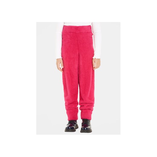 Tommy Hilfiger Spodnie materiałowe KG0KG07688 Różowy Relaxed Fit ze sklepu MODIVO w kategorii Spodnie dziewczęce - zdjęcie 168650315
