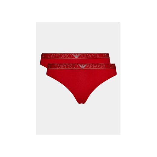 Emporio Armani Underwear Komplet 2 par stringów 163333 3F223 00173 Czerwony ze sklepu MODIVO w kategorii Majtki damskie - zdjęcie 168650647