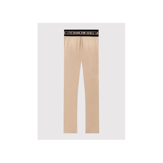 MICHAEL KORS KIDS Legginsy R14116 S Złoty Slim Fit ze sklepu MODIVO w kategorii Spodnie dziewczęce - zdjęcie 168650725