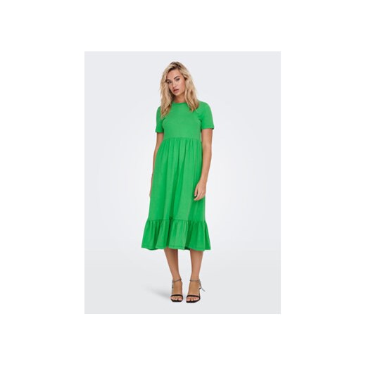 ONLY Sukienka codzienna 15252525 Zielony Regular Fit ze sklepu MODIVO w kategorii Sukienki - zdjęcie 168651216