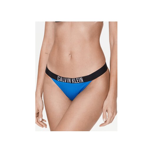 Calvin Klein Swimwear Dół od bikini KW0KW01984 Niebieski ze sklepu MODIVO w kategorii Stroje kąpielowe - zdjęcie 168651937