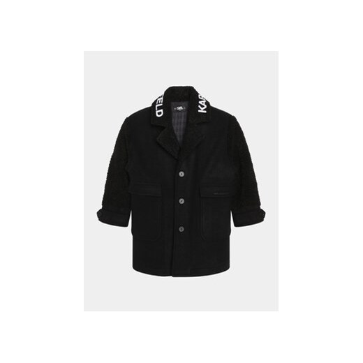 Karl Lagerfeld Kids Płaszcz Z16169 S Czarny Regular Fit ze sklepu MODIVO w kategorii Płaszcze dziewczęce - zdjęcie 168652186