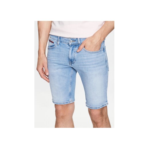 Tommy Jeans Szorty jeansowe Scanton DM0DM16151 Niebieski Slim Fit ze sklepu MODIVO w kategorii Spodenki męskie - zdjęcie 168652565