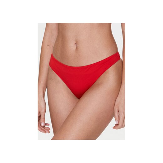 Calvin Klein Swimwear Dół od bikini KW0KW02064 Czerwony ze sklepu MODIVO w kategorii Stroje kąpielowe - zdjęcie 168652608