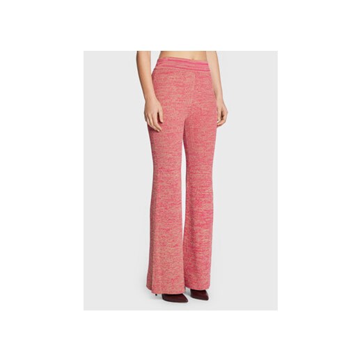 Remain Spodnie dzianinowe Soleima Knit RM1678 Różowy Slim Fit ze sklepu MODIVO w kategorii Spodnie damskie - zdjęcie 168653196