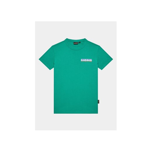Napapijri T-Shirt NP0A4HGN D Zielony Regular Fit Napapijri 16Y promocyjna cena MODIVO