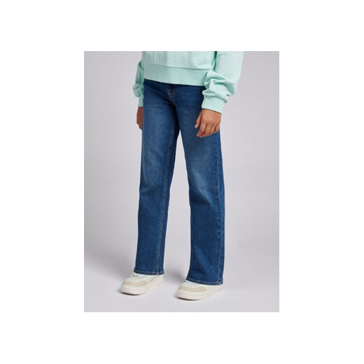 Lee Spodnie materiałowe Carol Straight LEG5001 Granatowy Regular Fit ze sklepu MODIVO w kategorii Spodnie chłopięce - zdjęcie 168653458