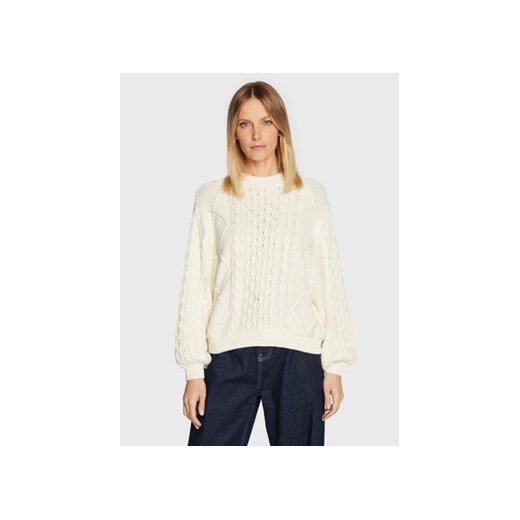 Wrangler Sweter Balloon W8P8PUC11 112320277 Écru Regular Fit Wrangler XL okazyjna cena MODIVO