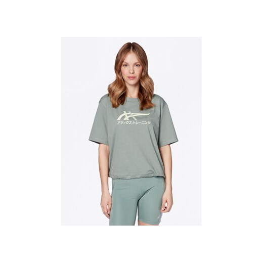 Asics T-Shirt Tiger 2032C509 Zielony Relaxed Fit ze sklepu MODIVO w kategorii Bluzki damskie - zdjęcie 168654505