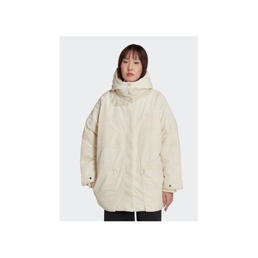 adidas Parka HK5249 Écru Relaxed Fit 38 MODIVO
