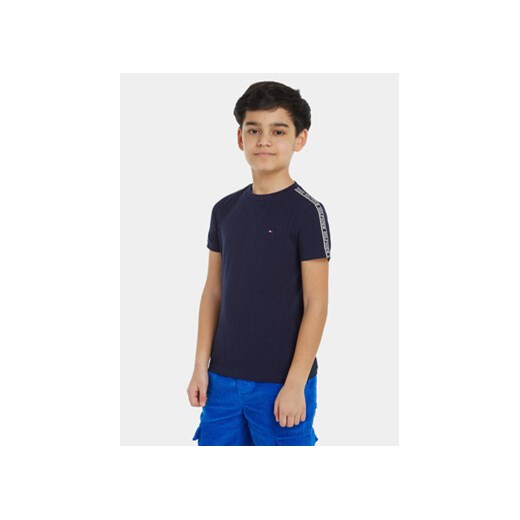 Tommy Hilfiger T-Shirt Tape KB0KB08782 M Granatowy Regular Fit ze sklepu MODIVO w kategorii T-shirty chłopięce - zdjęcie 168654987