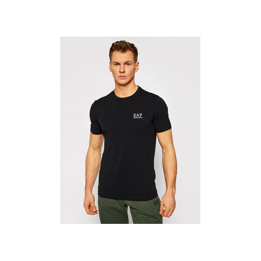 EA7 Emporio Armani T-Shirt 8NPT52 PJM5Z 1200 Czarny Regular Fit ze sklepu MODIVO w kategorii T-shirty męskie - zdjęcie 168655015