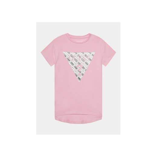 Guess T-Shirt J4RI11 K6YW4 Różowy Regular Fit ze sklepu MODIVO w kategorii Bluzki dziewczęce - zdjęcie 168655136