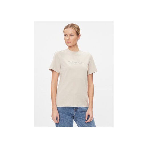 Calvin Klein T-Shirt Graphic K20K206753 Szary Regular Fit ze sklepu MODIVO w kategorii Bluzki damskie - zdjęcie 168655549