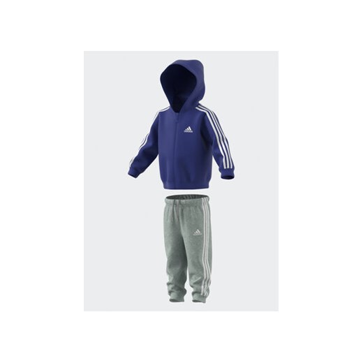 adidas Komplet dresowy Essentials Full-Zip Hooded Jogger Set IB4763 Niebieski Regular Fit ze sklepu MODIVO w kategorii Dresy dla niemowlaka - zdjęcie 168655846
