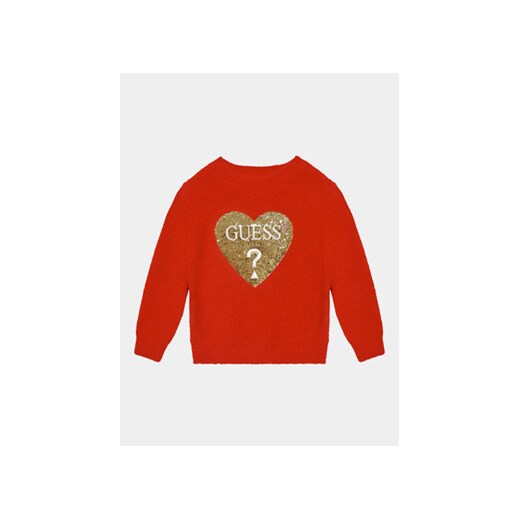 Guess Sweter K3BR02 Z2YA0 Czerwony Regular Fit ze sklepu MODIVO w kategorii Swetry dziewczęce - zdjęcie 168656159