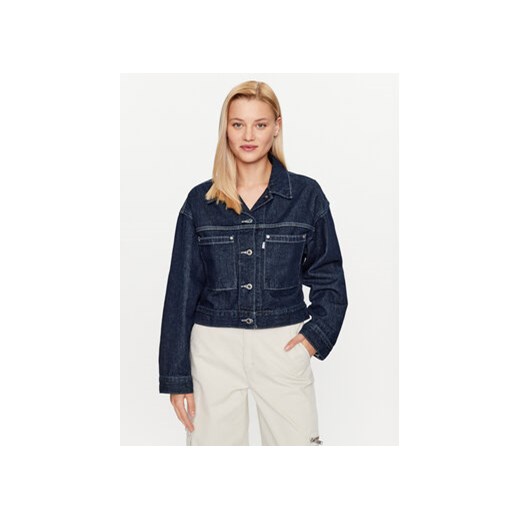 Levi's® Kurtka jeansowa Silvertab A6346-0000 Granatowy Loose Fit ze sklepu MODIVO w kategorii Kurtki damskie - zdjęcie 168656218