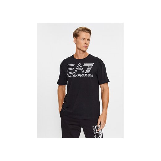 EA7 Emporio Armani T-Shirt 6RPT03 PJFFZ 1200 Czarny Regular Fit ze sklepu MODIVO w kategorii T-shirty męskie - zdjęcie 168656219