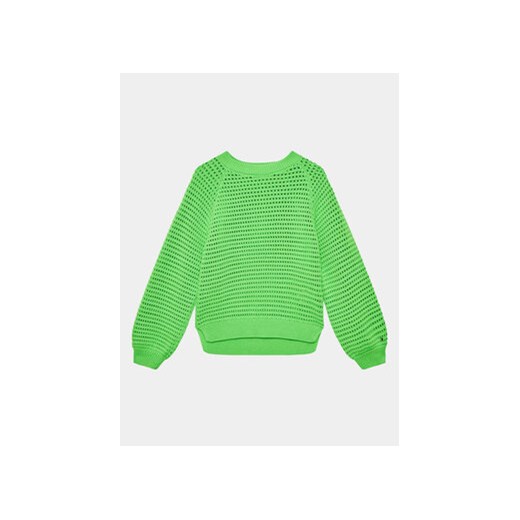 Tommy Hilfiger Sweter Crochet KG0KG07286 D Zielony Regular Fit ze sklepu MODIVO w kategorii Swetry dziewczęce - zdjęcie 168656345