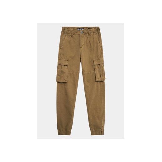 Guess Spodnie materiałowe L3YB04 WE1L0 Zielony Relaxed Fit ze sklepu MODIVO w kategorii Spodnie chłopięce - zdjęcie 168656407