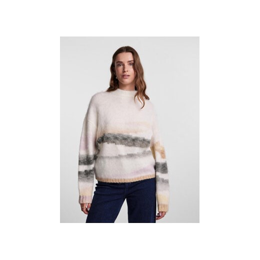 Pieces Sweter 17142347 Biały Regular Fit ze sklepu MODIVO w kategorii Swetry damskie - zdjęcie 168656739