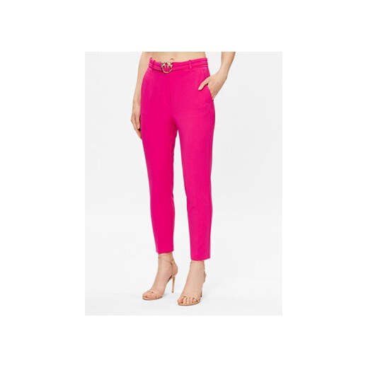 Pinko Spodnie materiałowe 100309 A0KD Różowy Regular Fit ze sklepu MODIVO w kategorii Spodnie damskie - zdjęcie 168656959