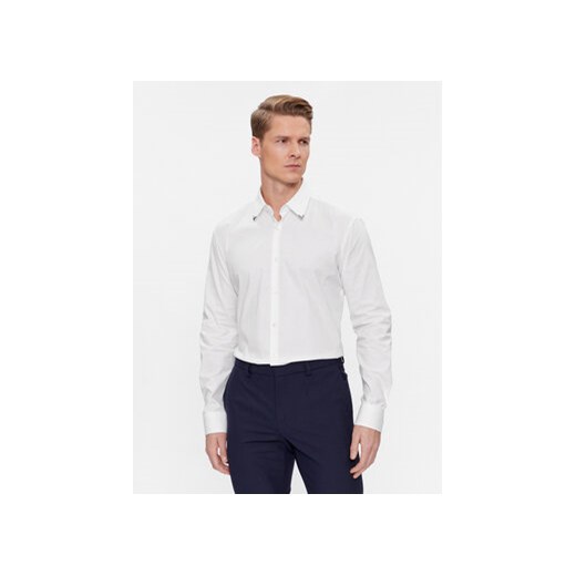 Hugo Koszula Ermo 50508633 Biały Slim Fit ze sklepu MODIVO w kategorii Koszule męskie - zdjęcie 168657518