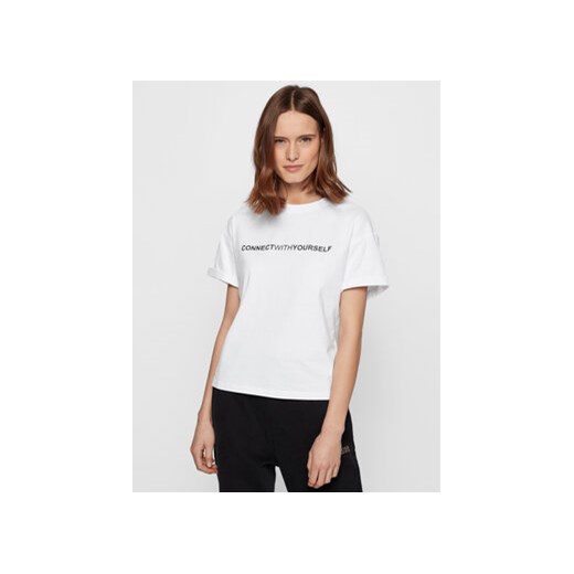 Boss T-Shirt C_EvinaSlogan_Active 50457389 Biały Regular Fit ze sklepu MODIVO w kategorii Bluzki damskie - zdjęcie 168657526