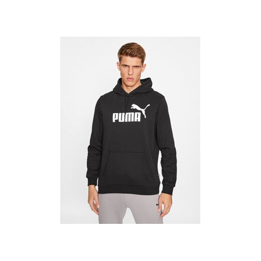 Puma Bluza Ess Big Logo 586686 Czarny Regular Fit ze sklepu MODIVO w kategorii Bluzy męskie - zdjęcie 168657545