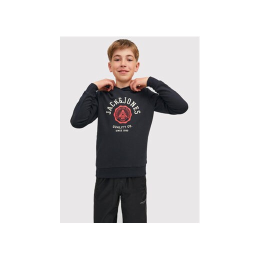 Jack&Jones Junior Bluza Logo 12212287 Czarny Regular Fit ze sklepu MODIVO w kategorii Bluzy chłopięce - zdjęcie 168657776
