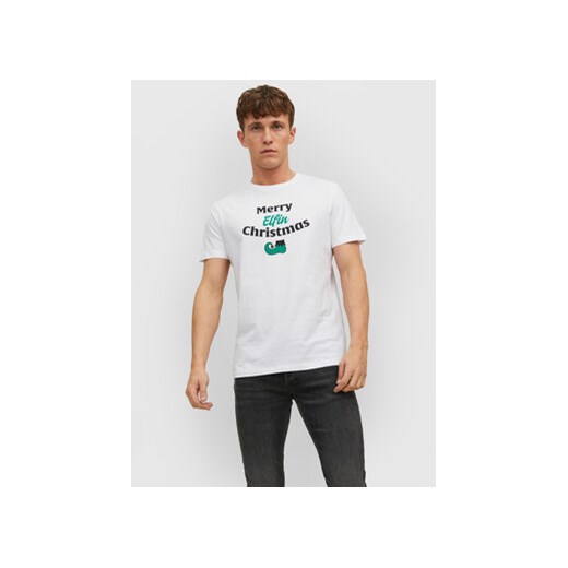 Jack&Jones T-Shirt Elfen 12221421 Biały Regular Fit L MODIVO