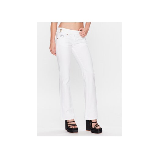 Versace Jeans Couture Jeansy 74HAB505 Biały Regular Fit ze sklepu MODIVO w kategorii Jeansy damskie - zdjęcie 168658076
