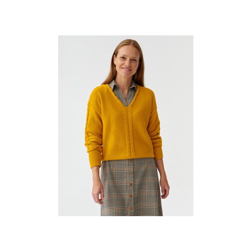 Tatuum Sweter Poli T2319.091 Żółty Oversize ze sklepu MODIVO w kategorii Swetry damskie - zdjęcie 168658357