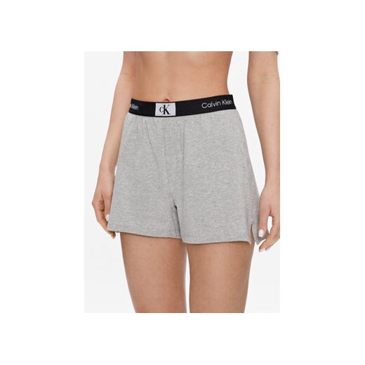 Calvin Klein Underwear Szorty piżamowe 000QS6947E Szary Regular Fit ze sklepu MODIVO w kategorii Piżamy damskie - zdjęcie 168658418