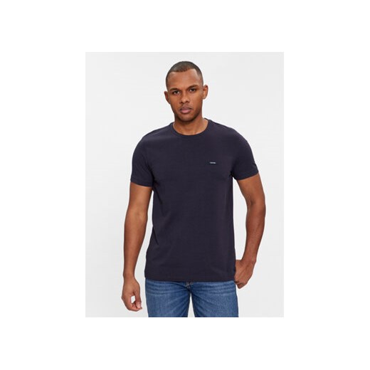 Calvin Klein T-Shirt K10K112724 Granatowy Slim Fit ze sklepu MODIVO w kategorii T-shirty męskie - zdjęcie 168658655