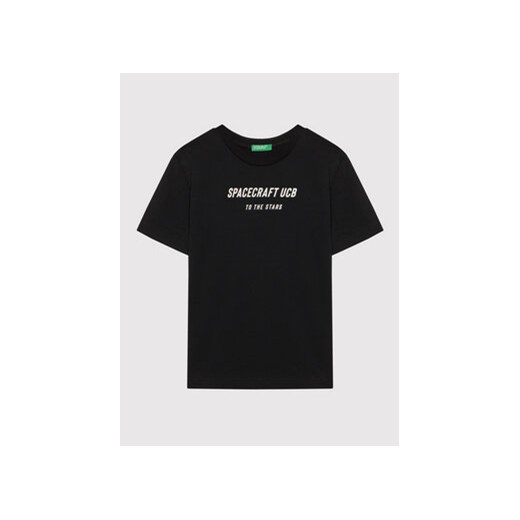 United Colors Of Benetton T-Shirt 3I1XC100U Czarny Regular Fit ze sklepu MODIVO w kategorii Bluzki dziewczęce - zdjęcie 168658986