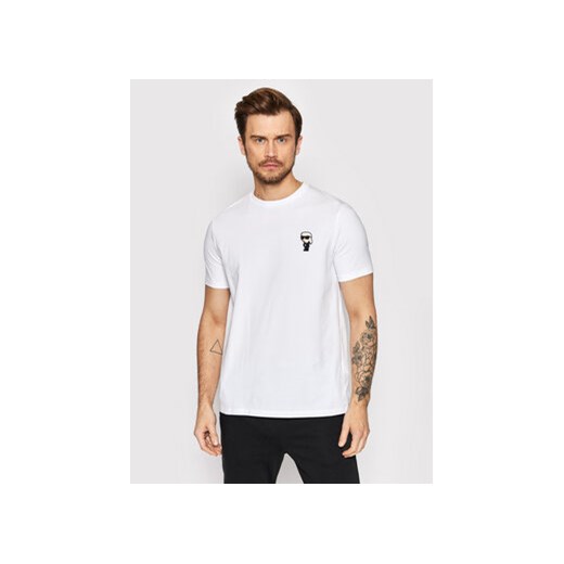 KARL LAGERFELD T-Shirt Crewneck 755027 500221 Biały Regular Fit Karl Lagerfeld XS MODIVO