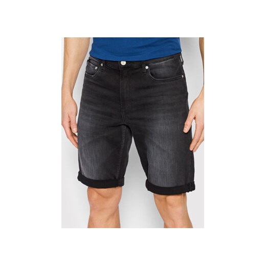 Calvin Klein Jeans Szorty jeansowe J30J320525 Czarny Slim Fit 36 MODIVO
