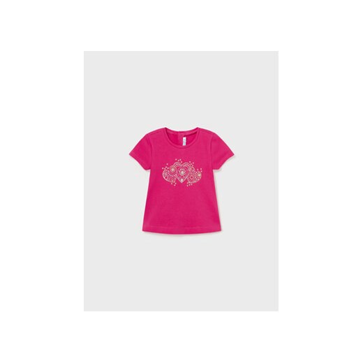 Mayoral T-Shirt 105 Różowy Regular Fit ze sklepu MODIVO w kategorii Koszulki niemowlęce - zdjęcie 168659188