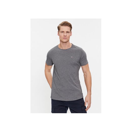 Tommy Jeans T-Shirt Jaspe DM0DM09586 Szary Slim Fit ze sklepu MODIVO w kategorii T-shirty męskie - zdjęcie 168659296